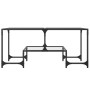 Mesa de centro superficie de vidrio acero 98,5x50x45 cm