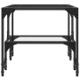 Mesa de centro superficie de vidrio acero 98,5x50x45 cm