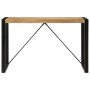 Mesa de comedor madera maciza de mango rugoso 120x55x76 cm