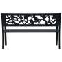 Banco de jardín acero negro 125 cm