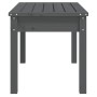 Banco de jardín madera maciza pino gris 80x44x45 cm