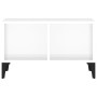 Mesa de centro madera contrachapada blanco brillo 60x50x36,5 cm