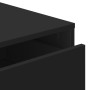 Cajonera de esquina madera de ingeniería negra 80x41x58 cm