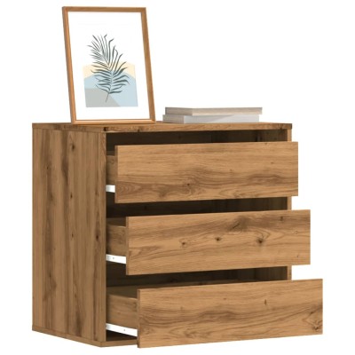 Cajonera de esquina madera ingeniería roble artisan 60x41x58 cm