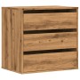 Cajonera de esquina madera ingeniería roble artisan 60x41x58 cm