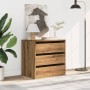 Cajonera de esquina madera ingeniería roble artisan 60x41x58 cm