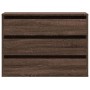 Cajonera de esquina madera ingeniería marrón roble 80x41x58 cm