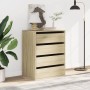 Cajonera de esquina madera ingeniería roble Sonoma 60x41x76 cm