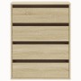 Cajonera de esquina madera ingeniería roble Sonoma 60x41x76 cm
