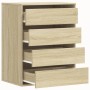 Cajonera de esquina madera ingeniería roble Sonoma 60x41x76 cm