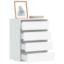 Cajonera de esquina madera de ingeniería blanca 60x41x76 cm