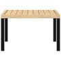 Mesa de centro de jardín aluminio negro 65x65x40 cm