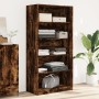 Armario madera contrachapada color roble ahumado 100x50x200 cm