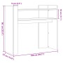 Mesa consola de madera de ingeniería negra 100x35x90 cm