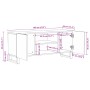 Mueble de TV madera maciza de mango rugosa 105x34x46 cm