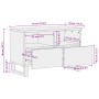 Mueble de TV madera maciza de mango rugosa 70x34x46 cm