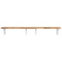 Estante de lavabo de pared acero y madera maciza de acacia