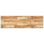 Estante de lavabo de pared acero y madera maciza de acacia