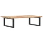 Estante de lavabo de pared acero y madera maciza de acacia