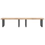 Estante de lavabo de pared acero y madera maciza de acacia