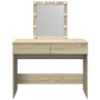 Tocador con LED color roble Sonoma 100x40x130 cm
