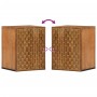 Armario de baño de pared madera maciza de mango 38x33x48 cm