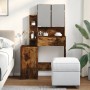 Tocador con mueble roble ahumado 80x35x132 cm