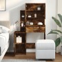 Tocador con mueble roble ahumado 80x35x132 cm