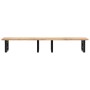 Estante de lavabo de pared acero y madera maciza de acacia