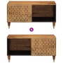 Mesa de centro de madera maciza de mango 80x50x40 cm
