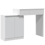 Tocador con luces LED blanco 115x37x110,5 cm