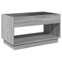 Mesa de centro con Infinity LED gris Sonoma 90x50x50 cm