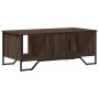 Mesa de centro madera de ingeniería roble marrón 100x51x40 cm