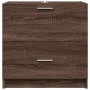 Armario de lavabo madera de ingeniería marrón roble 59x37x59 cm