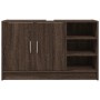 Mueble de lavabo madera de ingeniería roble marrón 90x29x55 cm