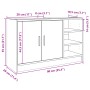 Mueble de lavabo madera de ingeniería roble marrón 90x29x55 cm