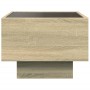 Mesa auxiliar con LED madera ingeniería roble Sonoma 40x40x30cm