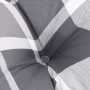 Cojines para palets 3 unidades tela a cuadros gris