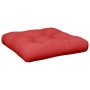 Cojín para sofá de palets de tela rojo 60x60x12 cm
