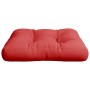 Cojín para sofá de palets de tela rojo 60x60x12 cm
