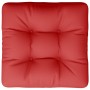 Cojín para sofá de palets de tela rojo 60x60x12 cm