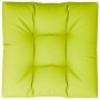 Cojín para sofá de palets de tela verde claro 80x80x12 cm
