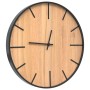 Reloj de pared de hierro y madera de ingeniería marrón Ø39 cm