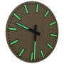 Reloj de pared con escalas y agujas luminosas amarillo Ø30 cm