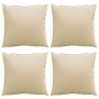 Cojines de sofá 4 unidades tela beige 40x40 cm