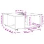 Mesa de centro madera de ingeniería gris Sonoma 80x80x40 cm