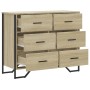 Cajonera de madera de ingeniería roble Sonoma 91x35,5x74,5 cm