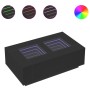 Mesa de centro con LED Infinity negra 116x69x40 cm