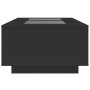 Mesa de centro con LED Infinity negra 116x69x40 cm