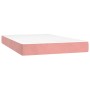 Colchón de muelles ensacados terciopelo rosa 120x210x20 cm